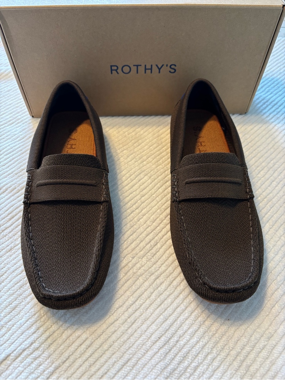 Rothy's Men's Brown Herringbone Loafers